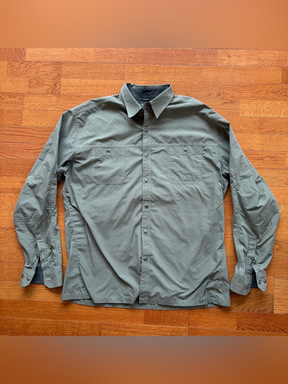 Kuhl Button Up Shirt Gray Hiking